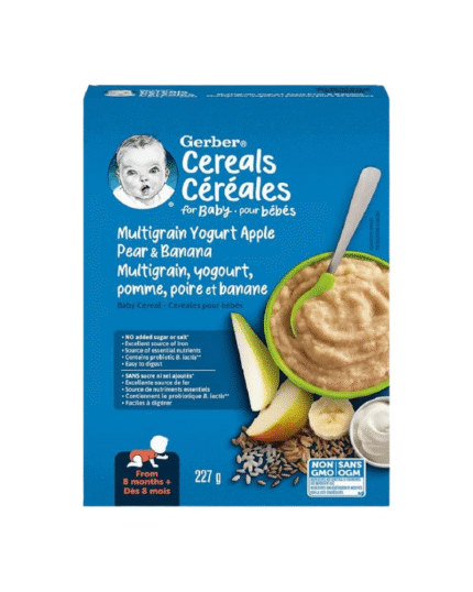 Gerber Baby Cereal – Multigrain Yogurt Apple, Pear & Banana (227g)