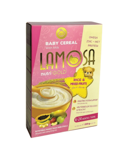 Lamosa Baby Cereal Rice & Mixed Fruits – 250g