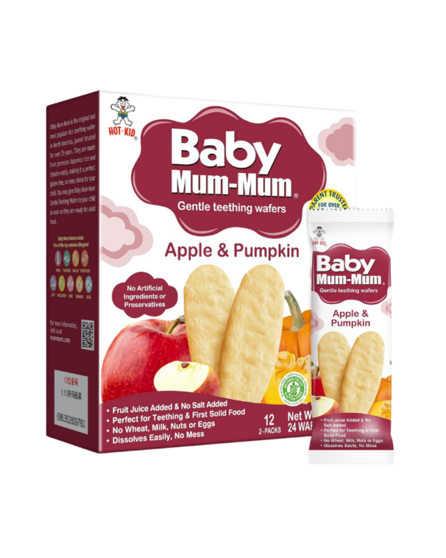 Baby Mum-Mum Apple & Pumpkin Organic Teething Wafers 50g