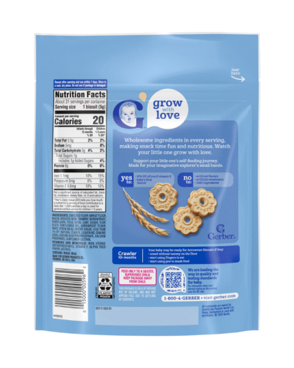 Gerber Arrowroot Biscuits – Snacks for Crawlers 10+ Months