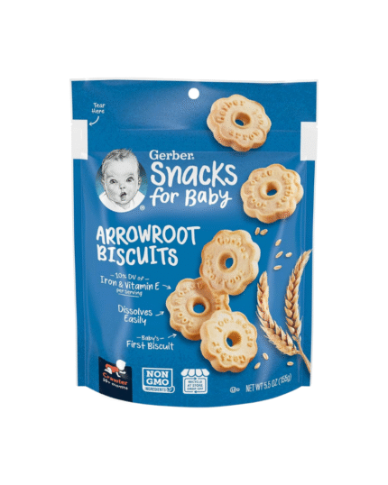 Gerber Arrowroot Biscuits – Snacks for Crawlers 10+ Months