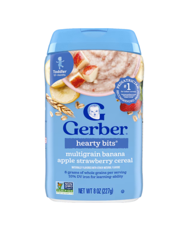 Gerber Cereal for Toddler Hearty Bits Multigrain Banana Apple Strawberry – 12+ Months