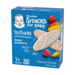 Gerber Snack for Baby Teethers Mango Raspberry Gentle Teething Wafers 7+ Months
