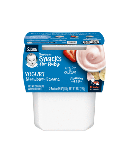 Gerber Snacks for Baby Yogurt Strawberry Banana 6+ Months