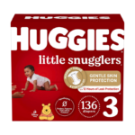 Huggies Little Snugglers Diapers Size 3 (136 Count)