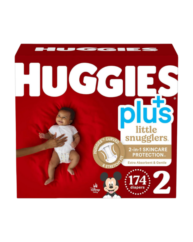 Huggies Little Snugglers Plus Diapers Size 2 (174 Count)