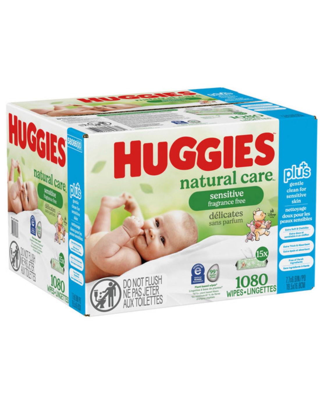 Huggies Natural Care Plus Wipes (1080 Count) Huggies Natural Care Sensitive Baby Wipes 1080 Count