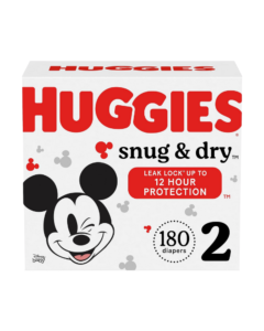 Huggies Snug & Dry Diapers Size 2 (180 Count)