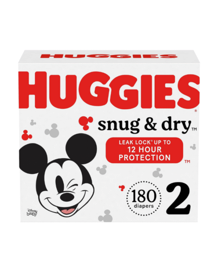 Huggies Snug & Dry Diapers Size 2 (180 Count)