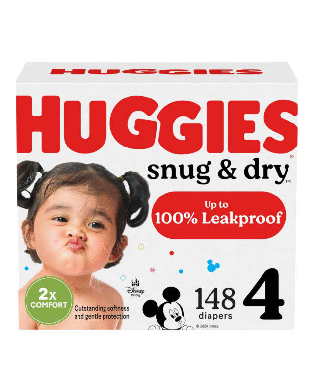 Huggies Snug & Dry Diapers Size 4 148 Count
