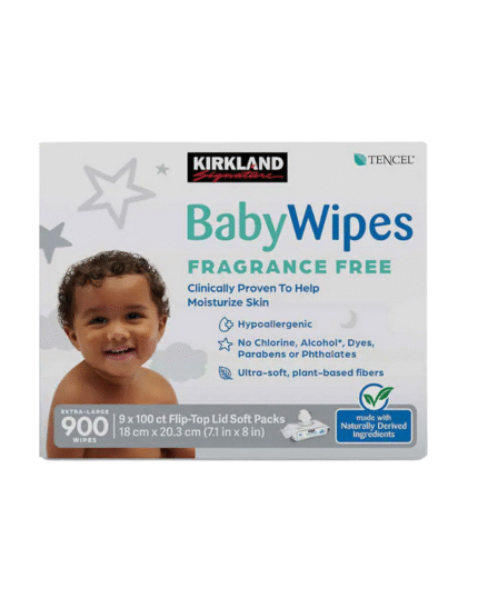 Kirkland Signature Fragrance Free Baby Wipes 900 Counts