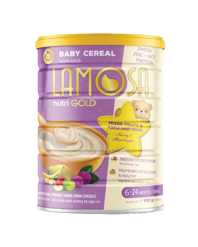 Lamosa Baby Cereal – Mixed Fruits & Purple Sweet Potato (850g)