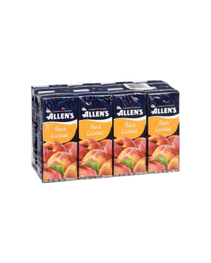 Allen’s Peach Cocktail Juice Box – Refreshing 200ml Fruit Drink Pack of 24
