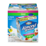 Almond Breeze Unsweetened Original Almondmilk – 6-Pack (32 fl oz each) | Dairy-Free, Low-Calorie Milk