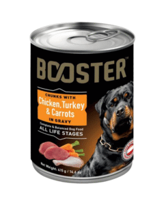 Booster Chicken, Turkey & Carrots Dog Food in Gravy 24-Cans