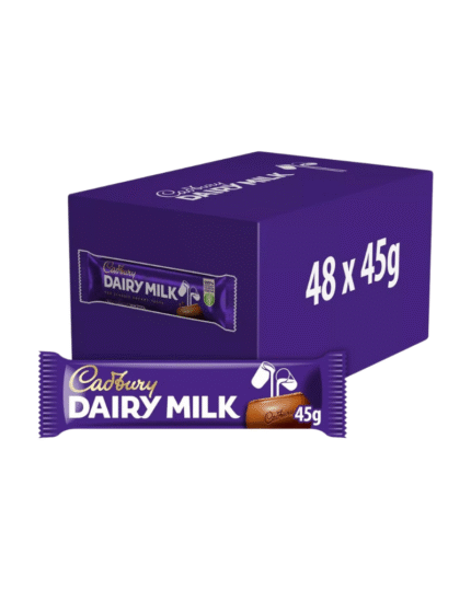 Cadbury Dairy Milk 45g Bars (48-Pack) – Creamy Chocolate Box