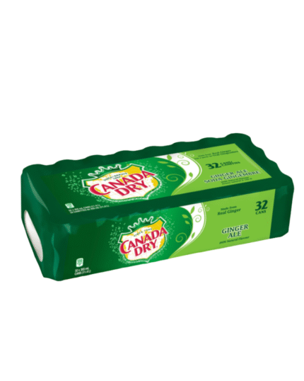 Canada Dry Ginger Ale 32-Can Pack – Crisp, Refreshing Ginger Soda