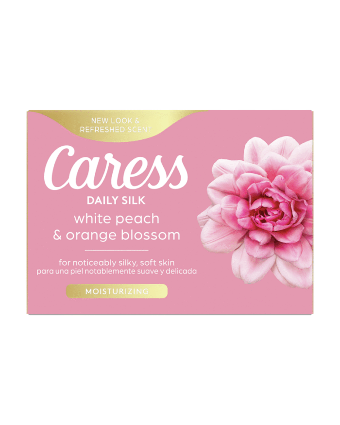 Caress Daily Silk Beauty Bar – White Peach & Orange Blossom (16 Bars)