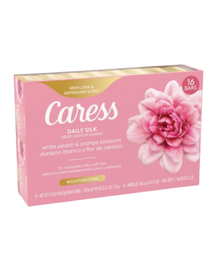 Caress Daily Silk Beauty Bar – White Peach & Orange Blossom (16 Bars)