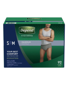 Depend Fit-Flex Underwear for Men S/M – 92 Count Maximum Absorbency
