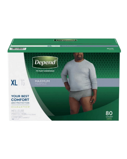 Depend Fit-Flex Underwear for Men XL – 80 Count