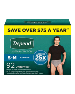 Depend Fresh Protection Men's Underwear S-M (92 Count)