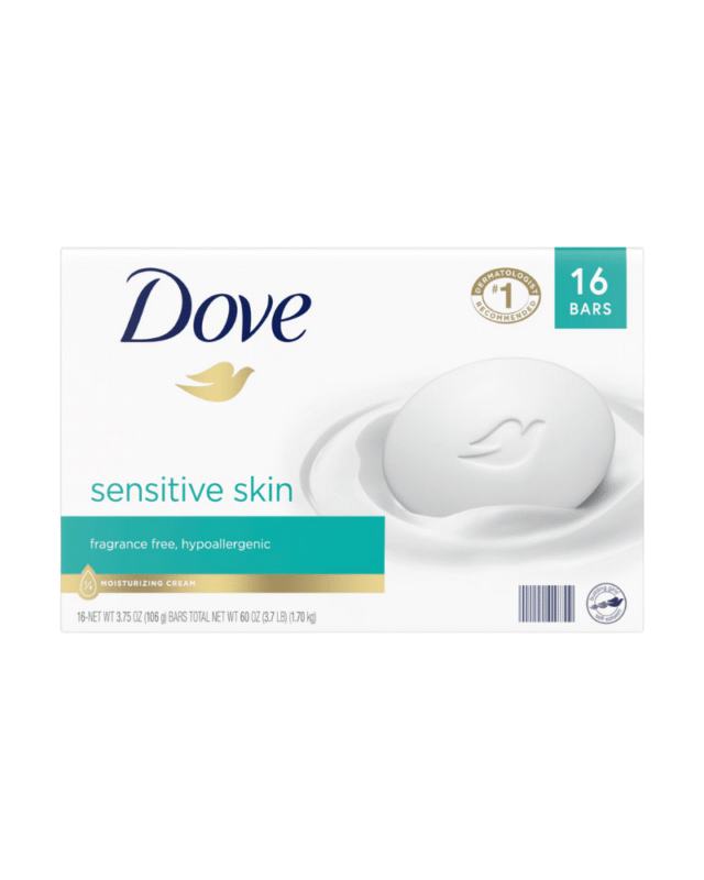 Dove Sensitive Skin Beauty Bar Soap – 16 Bars