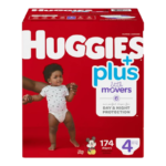 Huggies Plus Little Movers Diapers Size 4 (174 Count)