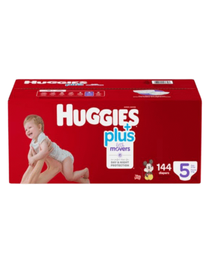 Huggies Plus Little Movers Diapers Size 5 – 144 Count
