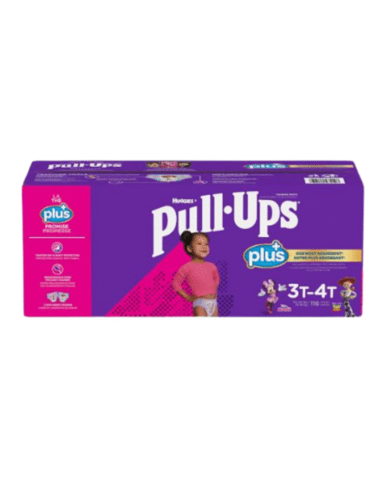 Huggies Pull-Ups Plus Training Pants for Girls 3T–4T 116 Count