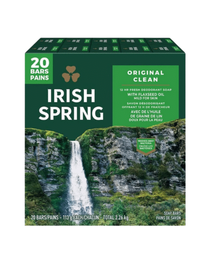 Irish Spring Original Clean Deodorant Soap – 20 Bars