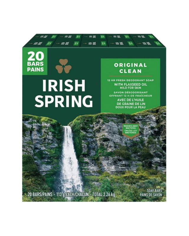 Irish Spring Original Clean Deodorant Soap – 20 Bars