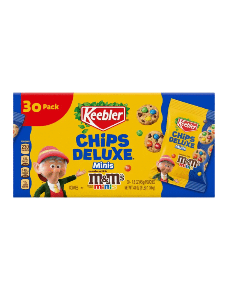 Keebler Chips Deluxe Minis Cookies with M&M’S – 30 Snack Packs
