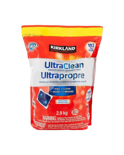 Kirkland UltraClean Laundry Detergent Pacs - 152 Count (2.9 kg)