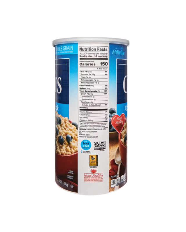 Millville Quick Cook Rolled Oats 1.19kg