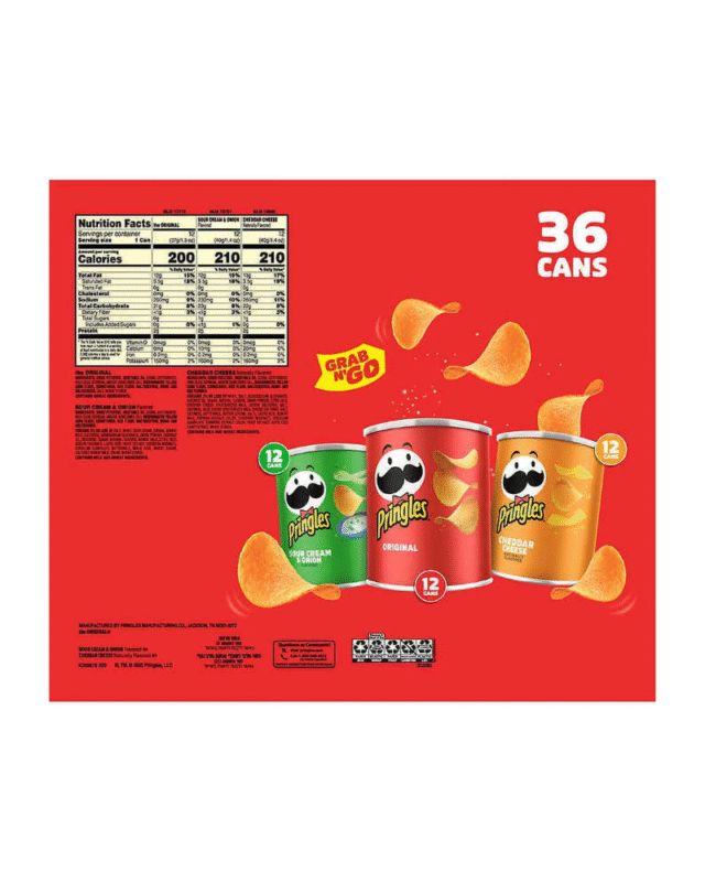 Pringles Grab and Go Variety Pack 36 Count