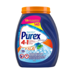 Purex 4-in-1 + Oxi Laundry Detergent Pacs – 145 Loads, Deep Clean & Odor Defense