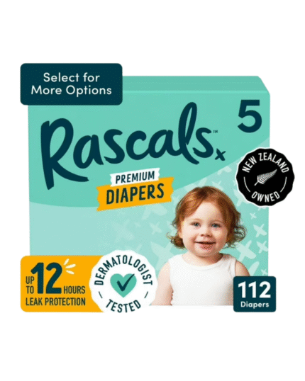 Rascals Premium Diapers Size 5 – 112 Count