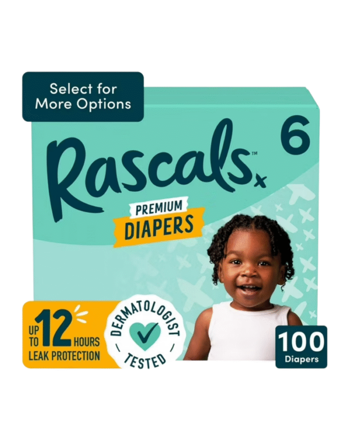 Rascals Premium Diapers Size 6 – 100 Count