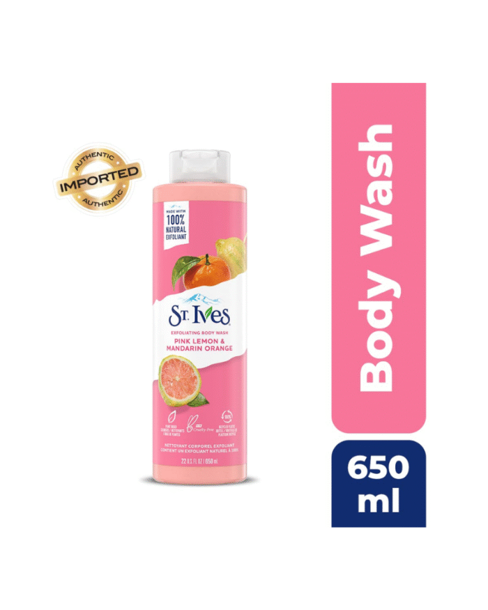 St. Ives Exfoliating Body Wash Pink Lemon & Mandarin Orange 650ml