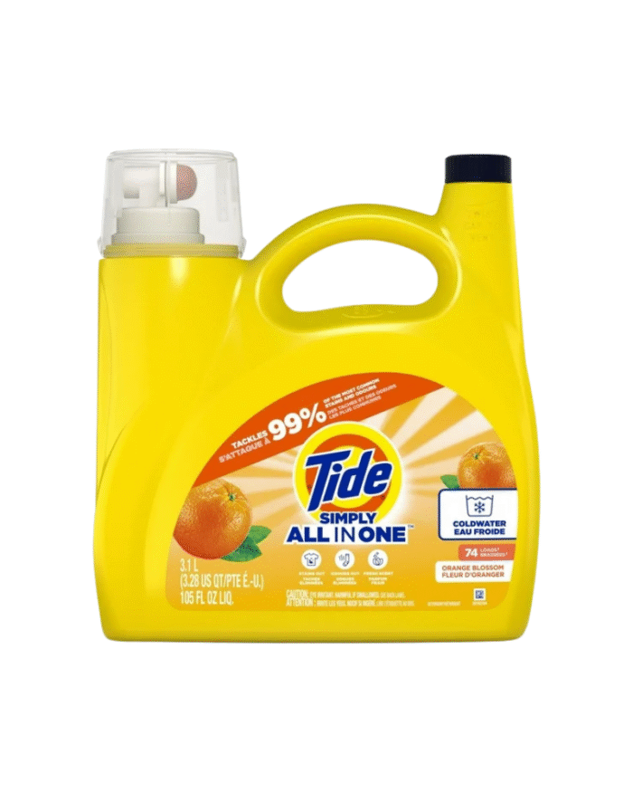 Tide Simply All In One Orange Blossom Laundry Detergent – 105 fl oz (74 Loads)