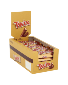 Twix Chocolate Bars – 25 x 50g | Crispy Biscuit, Caramel & Milk Chocolate Delight