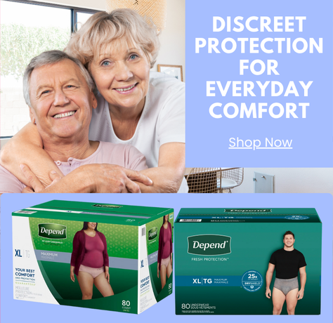 Depend incontinence briefs for men and women available at Mehoma Groceries for discreet daily protection.