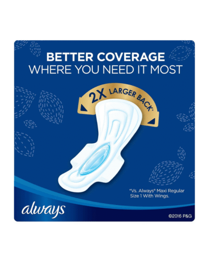 Always Maxi Overnight Pads with Wings 54 Count