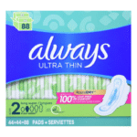 Always Ultra Thin Size 2 Long Super Pads with Wings 88 Count