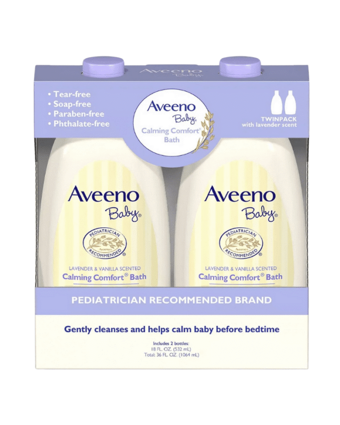Aveeno Baby Calming Comfort Bath Twin Pack, Soothing Lavender & Vanilla