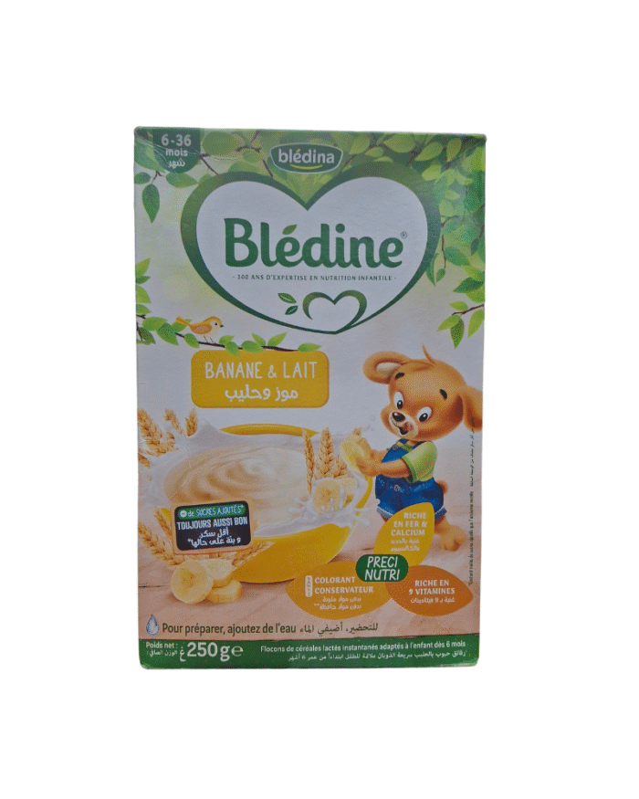 Bledina Bledine Banana & Milk Baby Cereal (6–36 Months) 250g