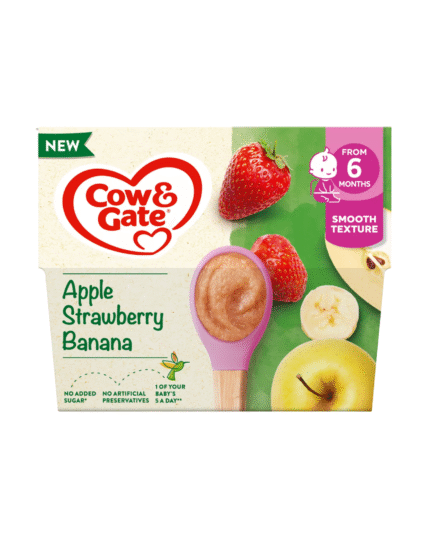 Cow & Gate Apple Strawberry Banana Baby Puree 6+ Months