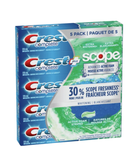 Crest Complete Whitening Toothpaste with Scope 5-Pack – Extra Freshness