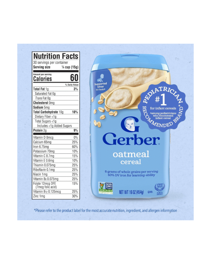 Gerber Oatmeal Cereal 454g